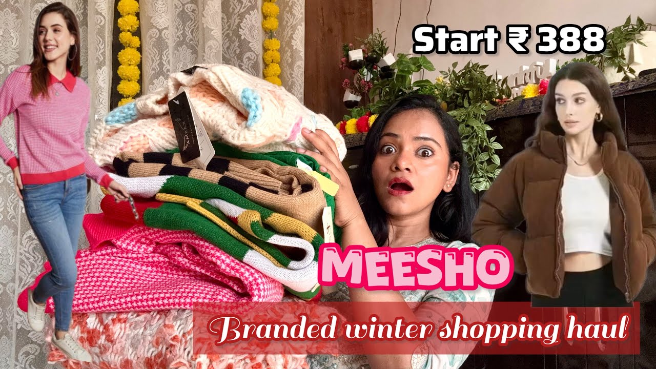 Meesho BRANDED winter shopping haul 😍 High quality hidden Meesho finds #meeshovsmyntra 