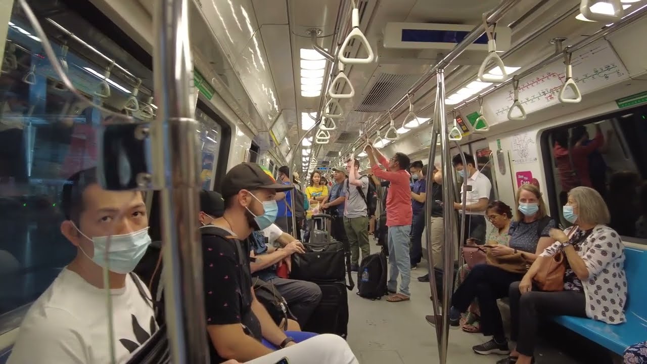 [4K] Singapore MRT Ride from East to West, Changi Airport Station to Tuas Link