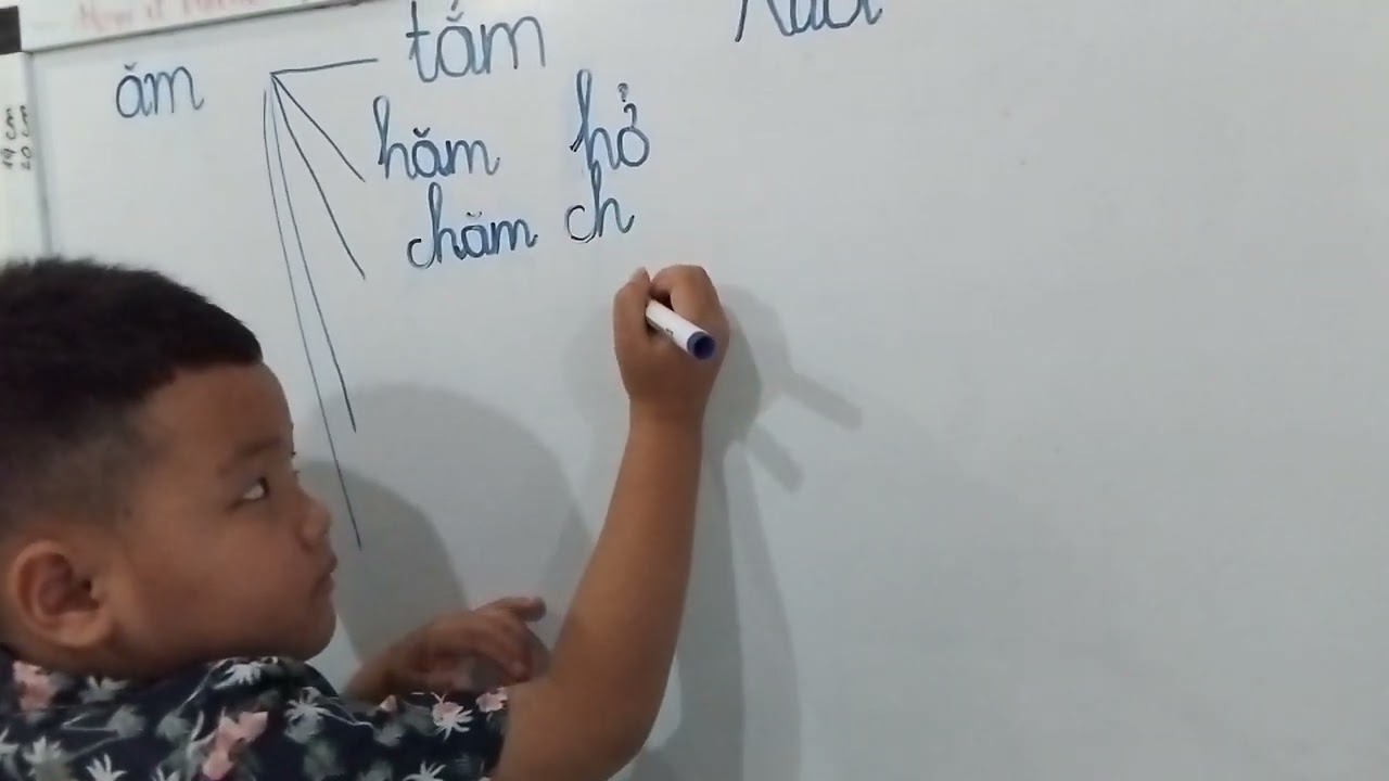 How to write Vietnamse for kids❤️dạy bé viết tiếng Việt có vần 