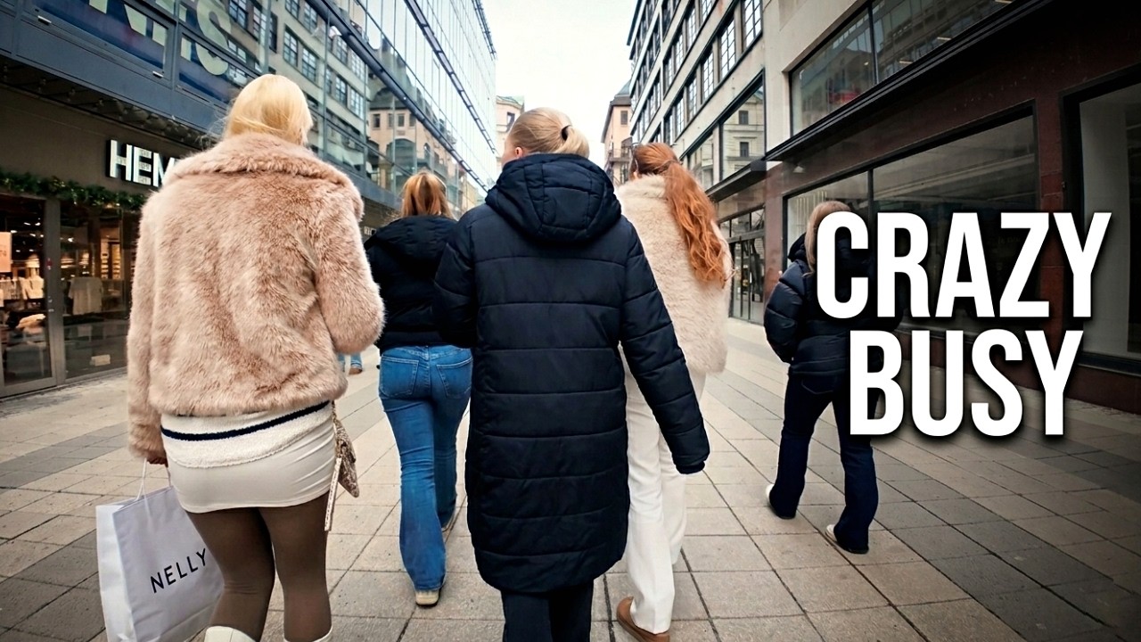 Stockholm Crazy Busy Street Walk 🇸🇪 | Real City Life 4K