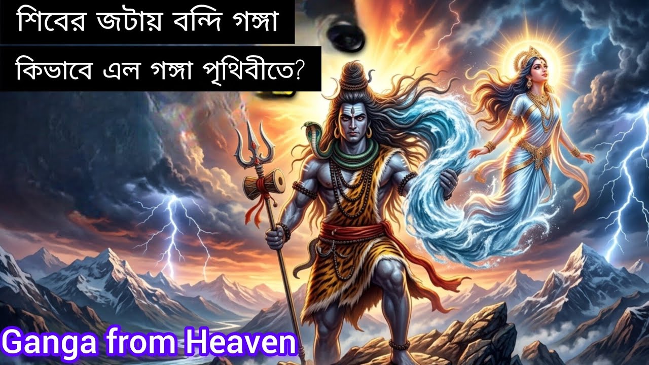 গঙ্গা কিভাবে এল পৃথিবীতে? | ভাগীরথের তপস্যা ও শিবের জটায় গঙ্গা অবতরণ