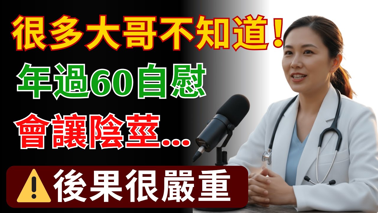 60歲以上還在自慰？看完這支影片可能救你一命｜陳心蕾醫師