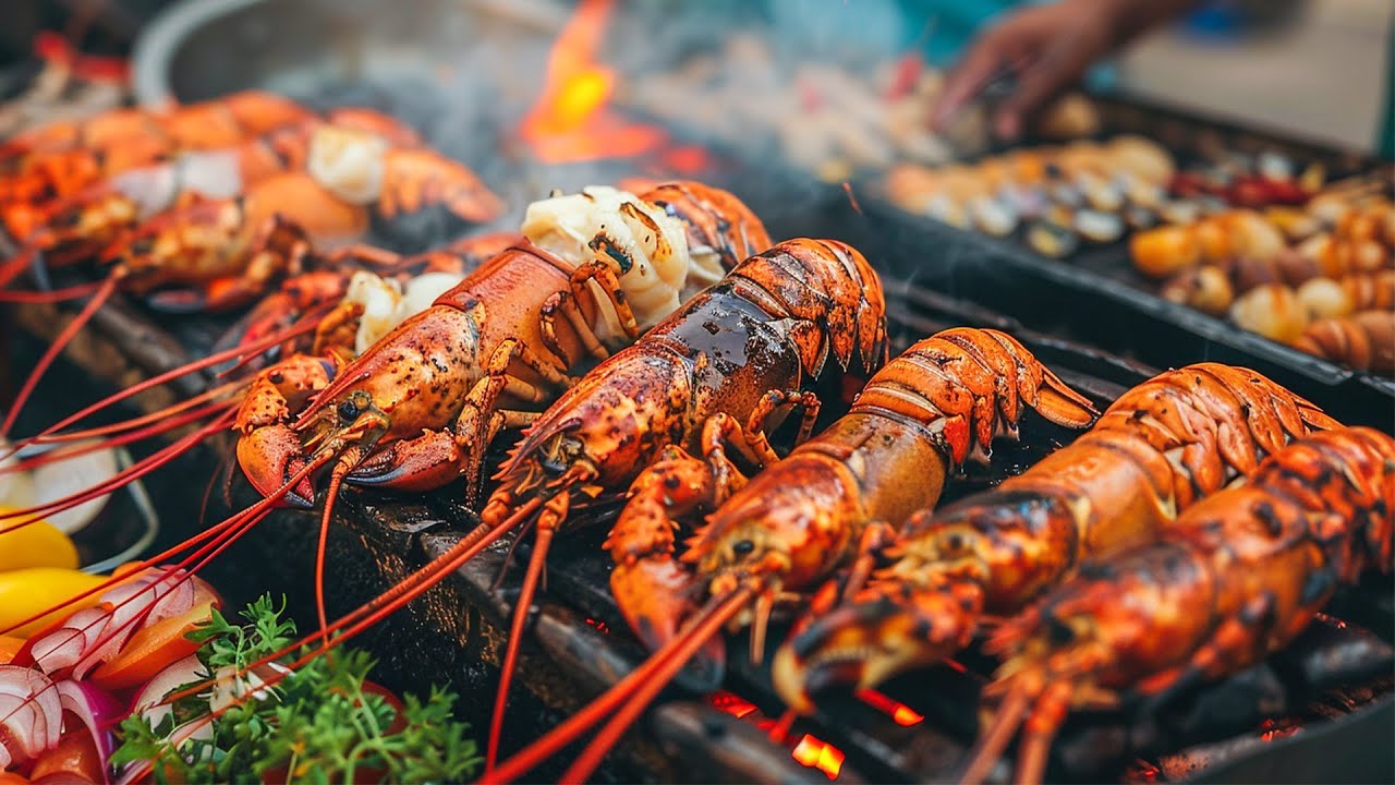 Полный вкус моря! САМЫЕ ДЕШЕВЫЕ морепродукты на гриле в ларьке на улице Сайгон / коллекция вьетнамск