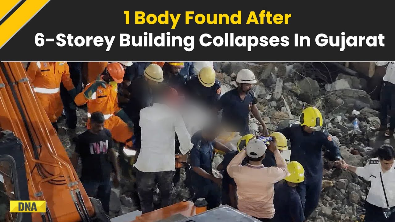 Gujarat Building Collapse: 1 Body Found, Many Feared Trapped After 6- Storey Building Collapses