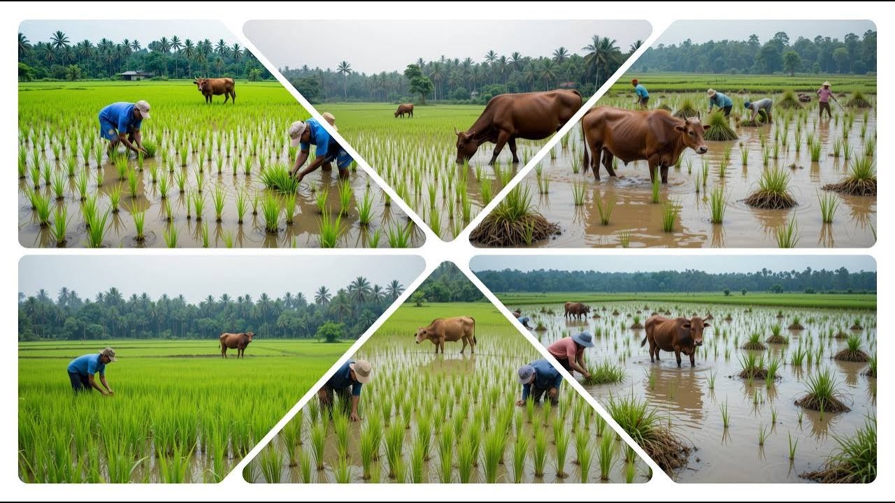 វីដេអូបែបស្រុកស្រែបររទេះកាត់ទឹកភ្លៀង