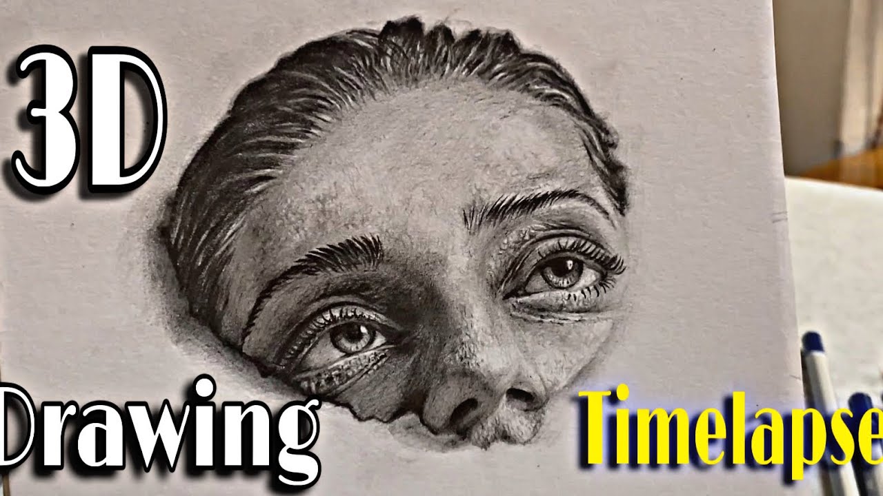 Realistic Portrait drawing || time-lapse ||# Portrait #timelapse #sketch #3ddrawing
