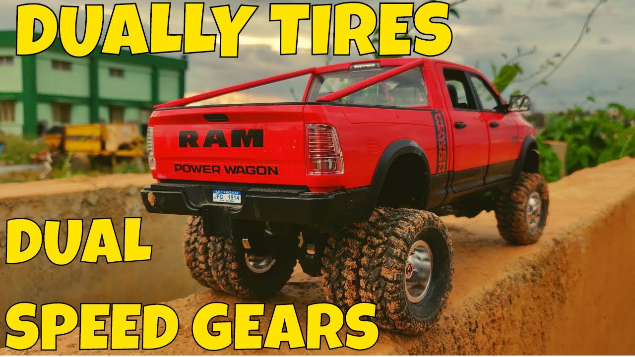 RC DUALLY DODGE RAM POWER WAGON RED BEAST w DUAL GEARBOX ft  LIVE YOUNG LIVE FREE by MAHINDRA