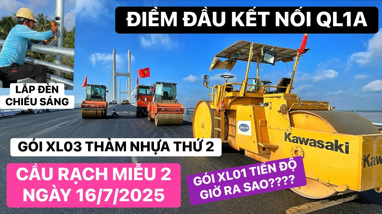 Cầu Rạch Miễu 2: Toàn bộ gói thầu XL01 XL03 - Cầu Xoài Hột hiện trạng giờ ra sao, thông xe 19/8/2025