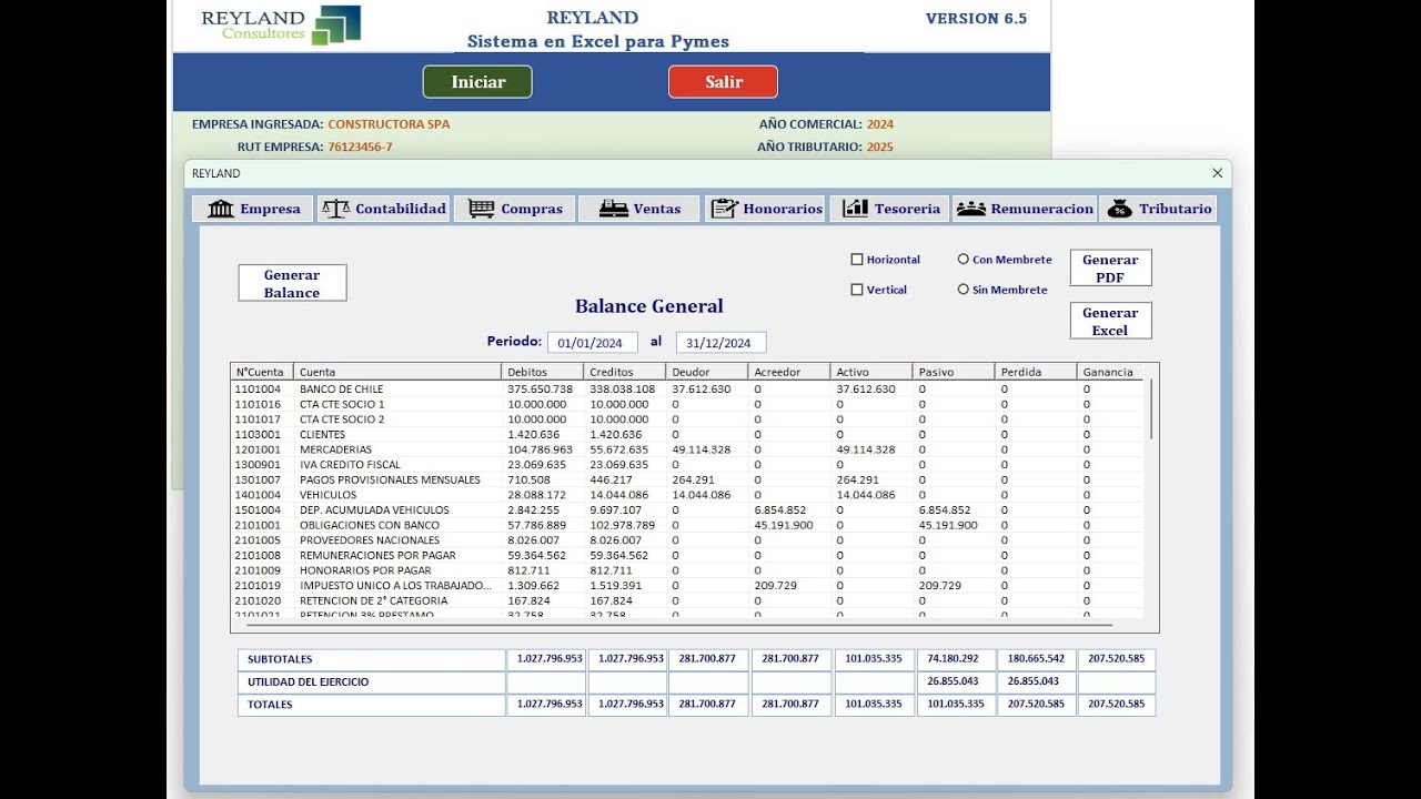 Crear Contratos Tipo (Sistema contable en Excel Reyland V6.6)