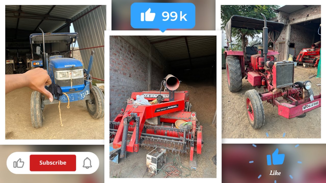 भूसा मशीन की Repairing चालू || दोनों Tractor की Battery ख़राब 