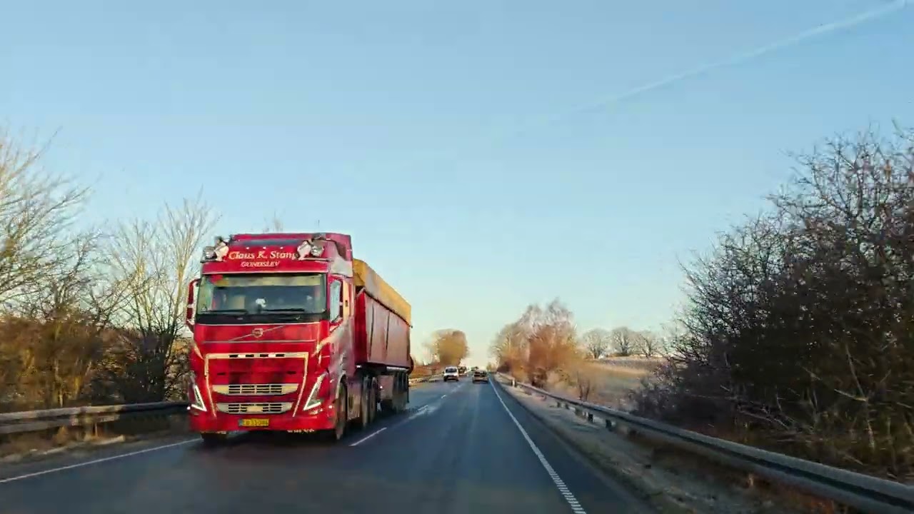Quiet Countryside in Denmark – Day Drive. Stensved to Vordingborg. 4K