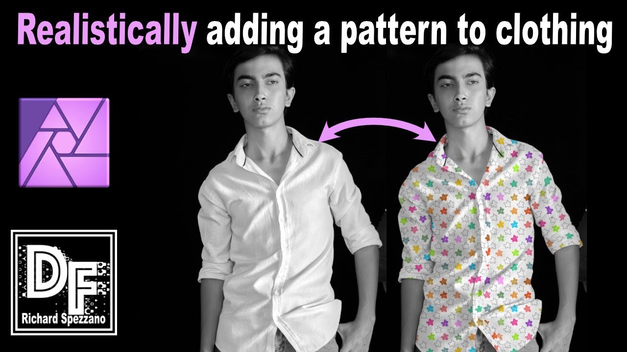 Adding a pattern to clothing. Affinity Photo Tutorial