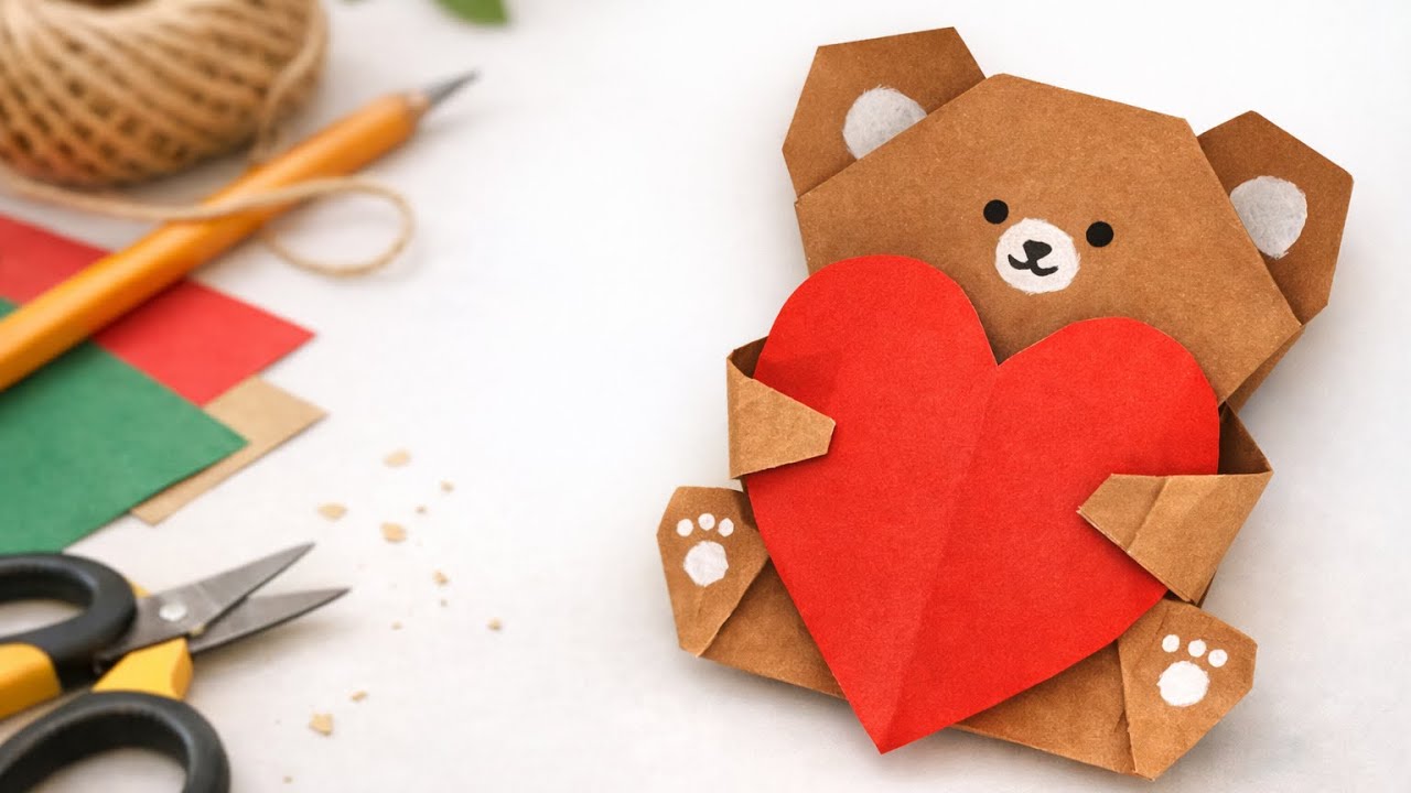 how to make an origami teddy bear | diy teddy bear origami