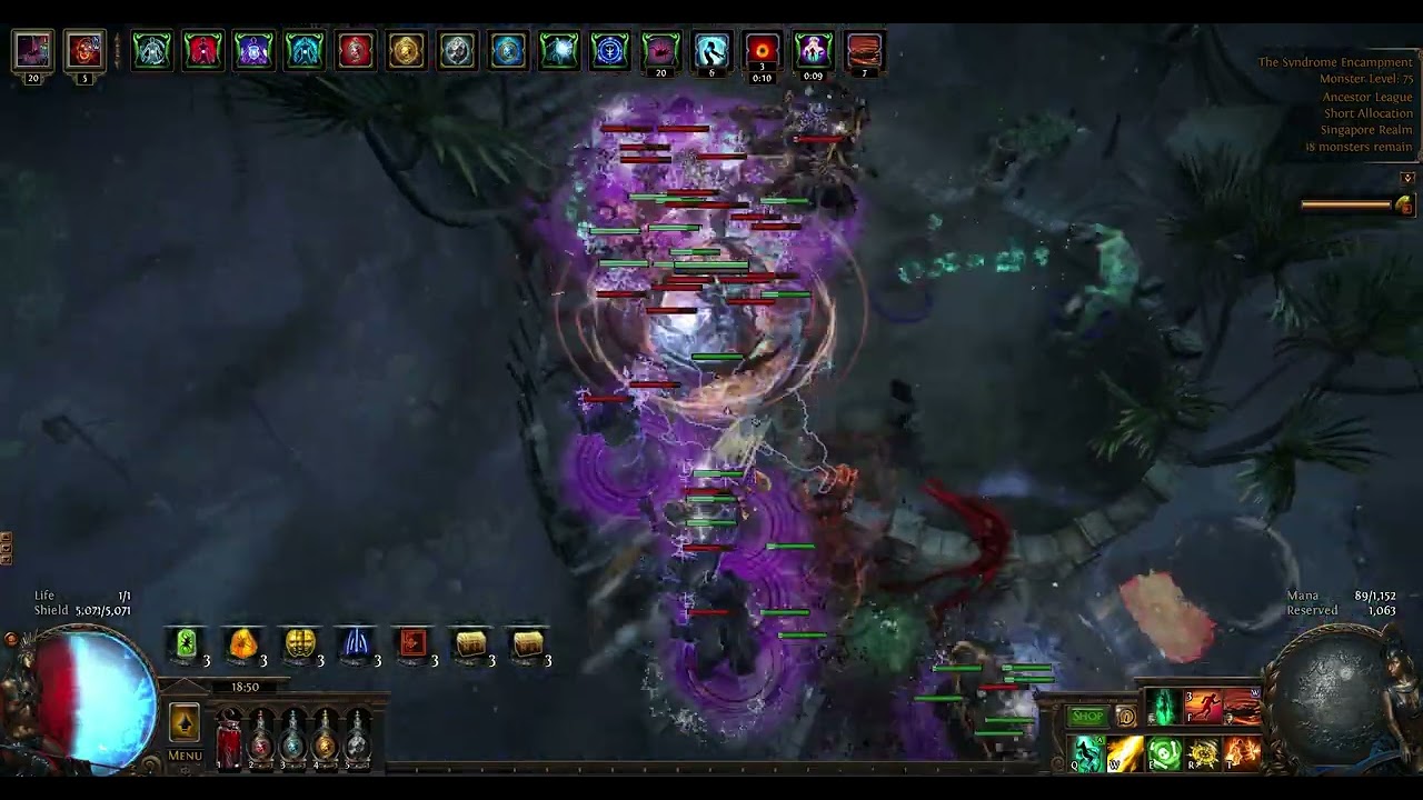 PathOfExile 3.22 Occultist Ci Spider vs Simulacrum&zwnj; 29-30