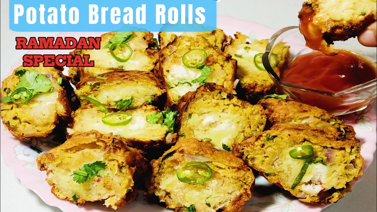 Easy Bread Potato Rolls || Unique Recipe || Ramadan Special Snacks || Bread Pakora ||