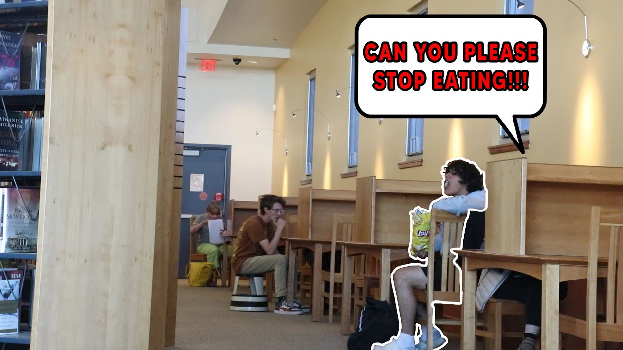 Eating Loud In Library Prank!