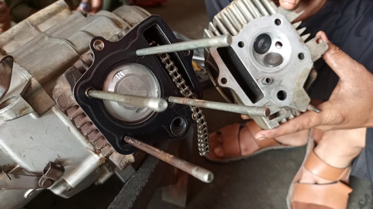 how  CD 70cc ka head cylinder fitting timer Tamil goat head gasket mukmmal fitting Engine Ki fitting