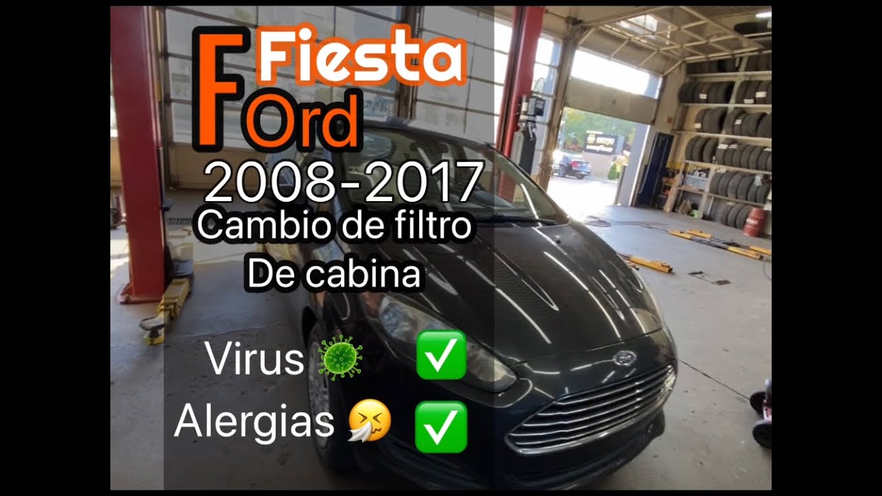 Ford fiesta 2008 hasta 2017 como cambiar él filtro de cabina/aire acondicionado