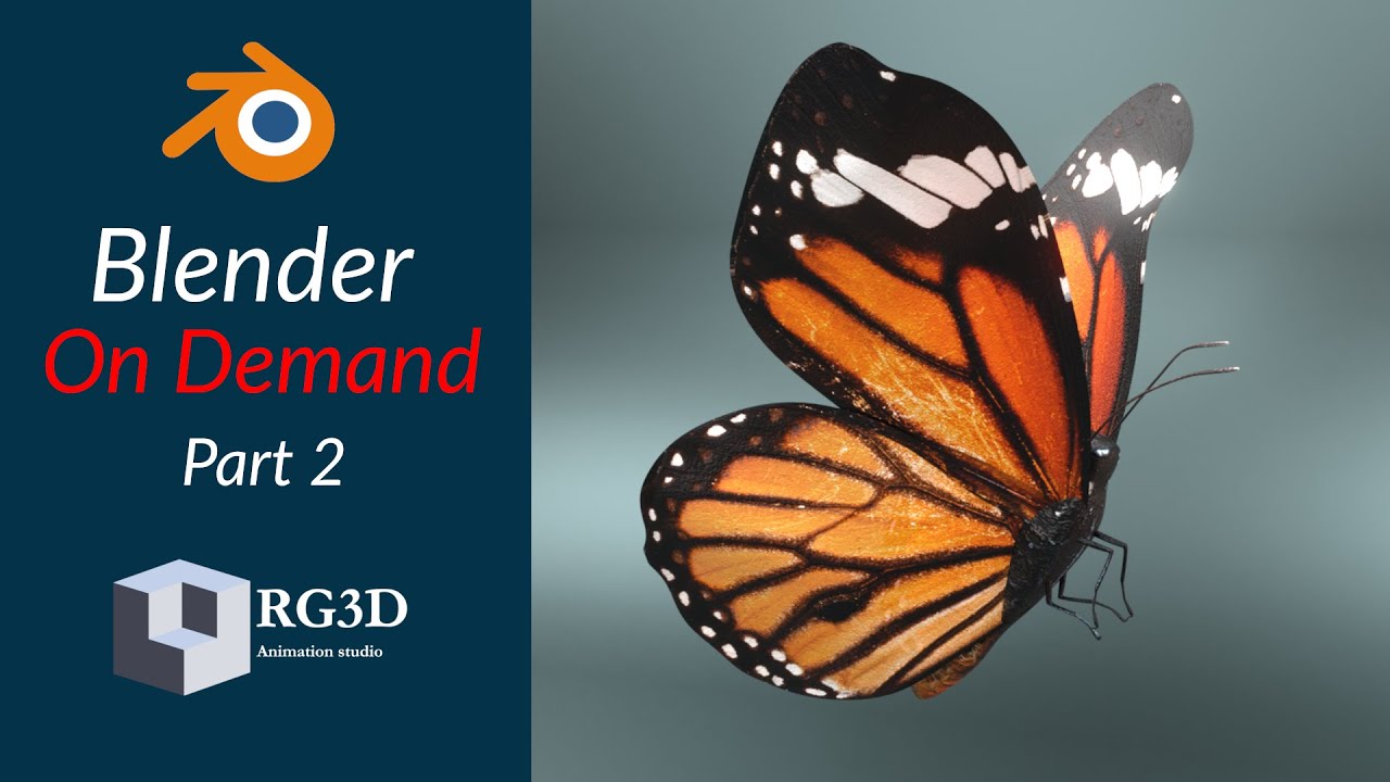 Butterfly - Blender tutorials by viewer's request - [Blender On Demand ep2]
