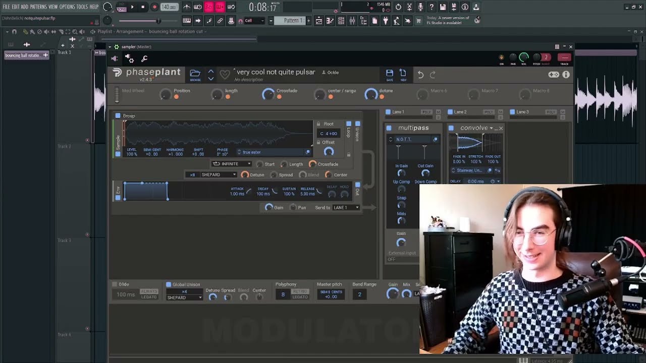 An experiment with Phaseplant's sampler and unison modes - Sound Exploration 11.17.25