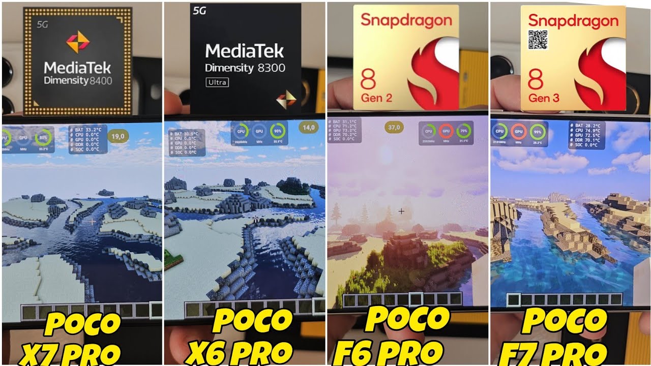 MINECRAFT POJAVLAUNCHER COM SHADERS REALISTA POCO X6 PRO VS POCO F7 PRO VS POCO F6 PRO VS X7 PRO