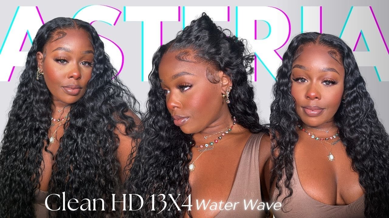 QUICK CUSTOMIZE & INSTALL! CLEAN HD 13X4  WATER WAVE WIG! THE MOST NATURAL LOOK! FT. ASTERIA HAIR