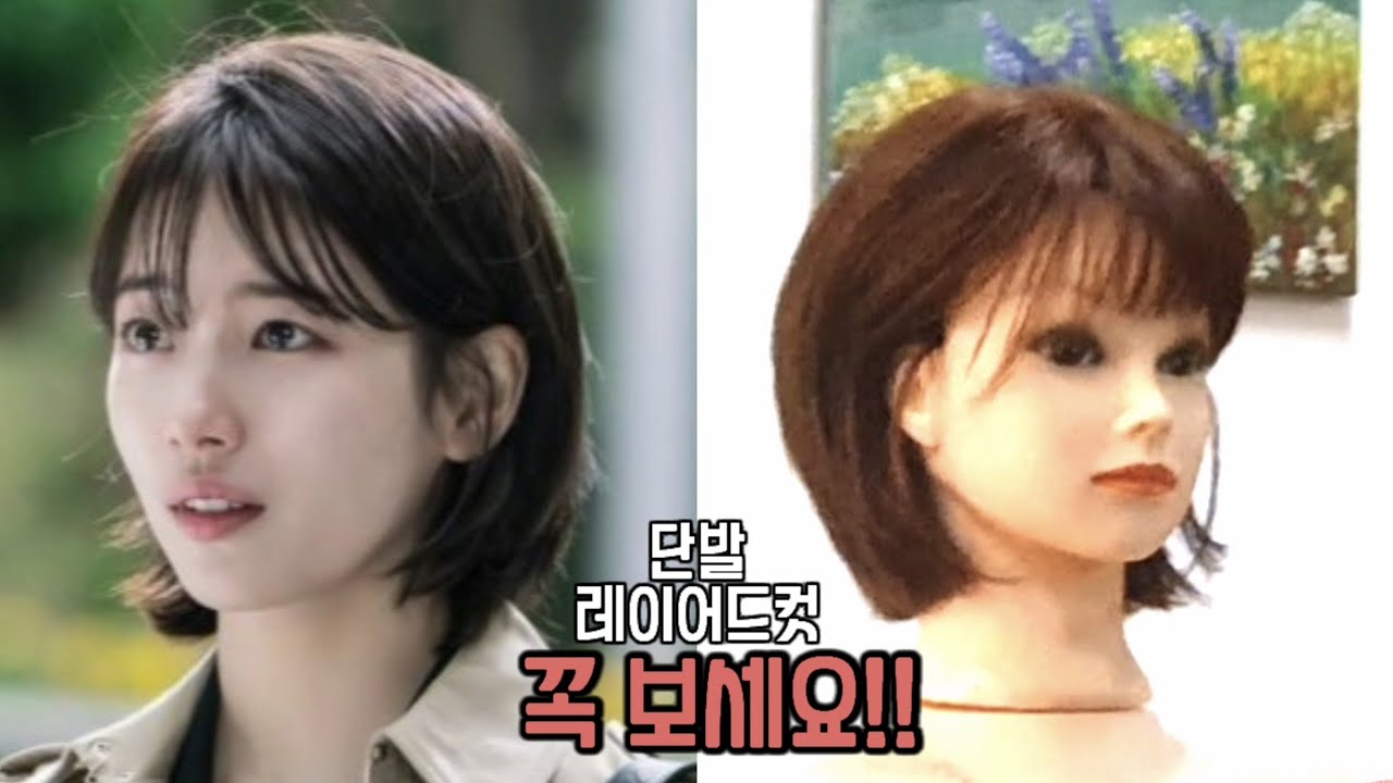 수지단발레이어드컷 하는법 꼭 보세요!! (박규영단발)
