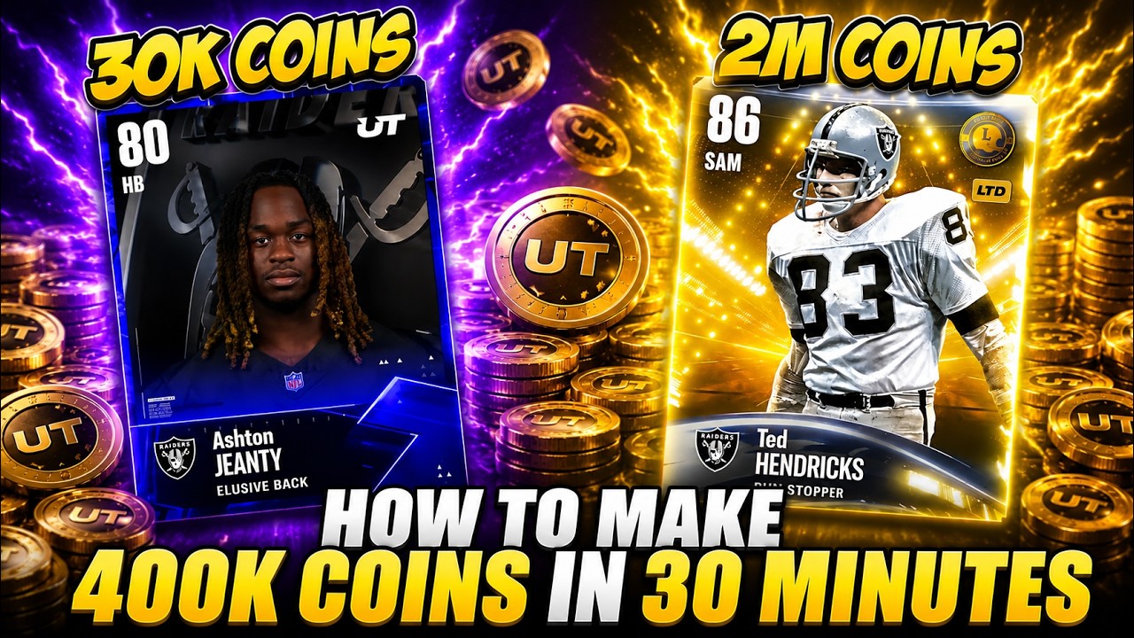 How I Made 400k Coins in 30 Minutes in Madden 27!! OMG MAKE MILLIONS OF COINS FAST!!