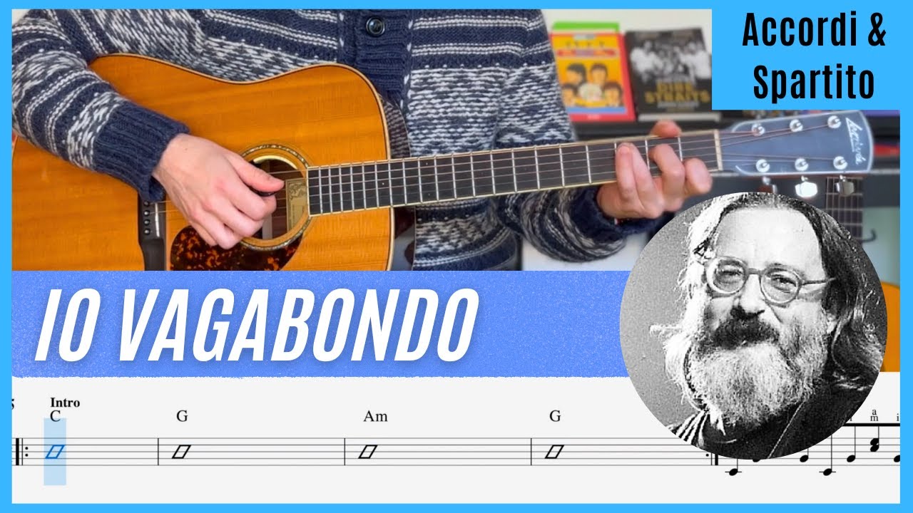 Io Vagabondo | I Nomadi | Tutorial Chitarra | Accordi e Spartito