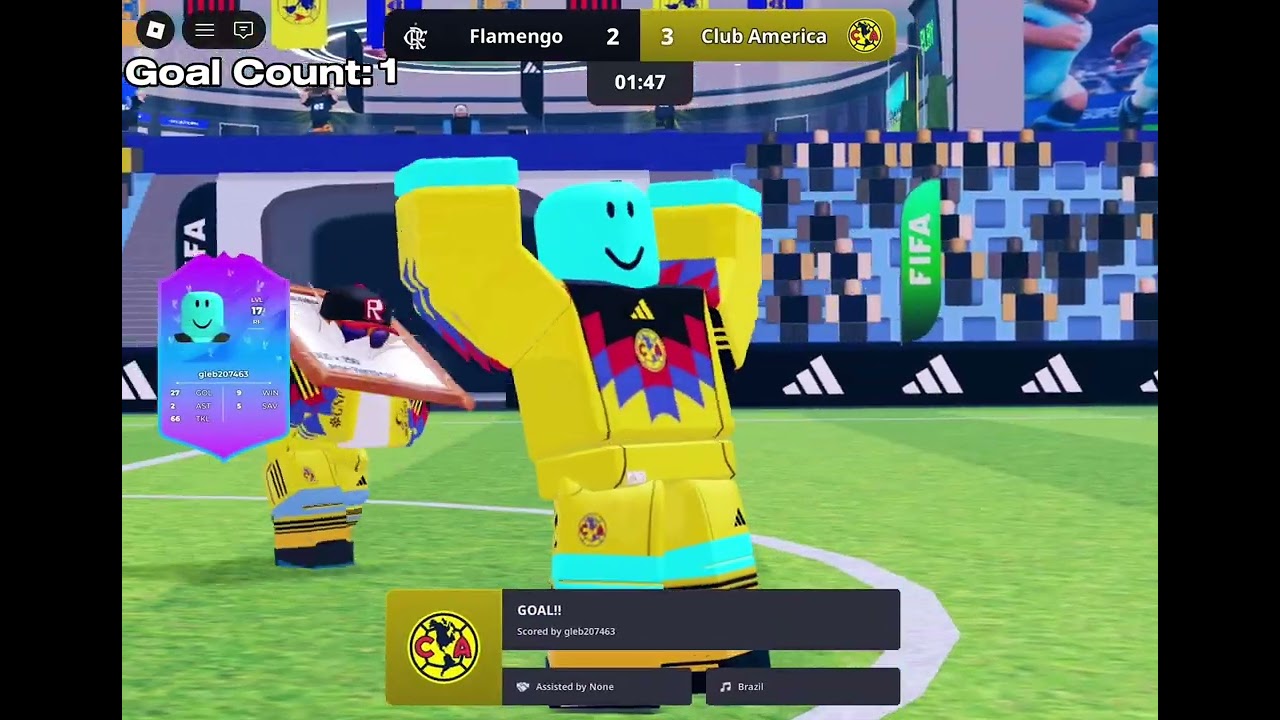 Playing Roblox ‘FIFA Super Soccer’