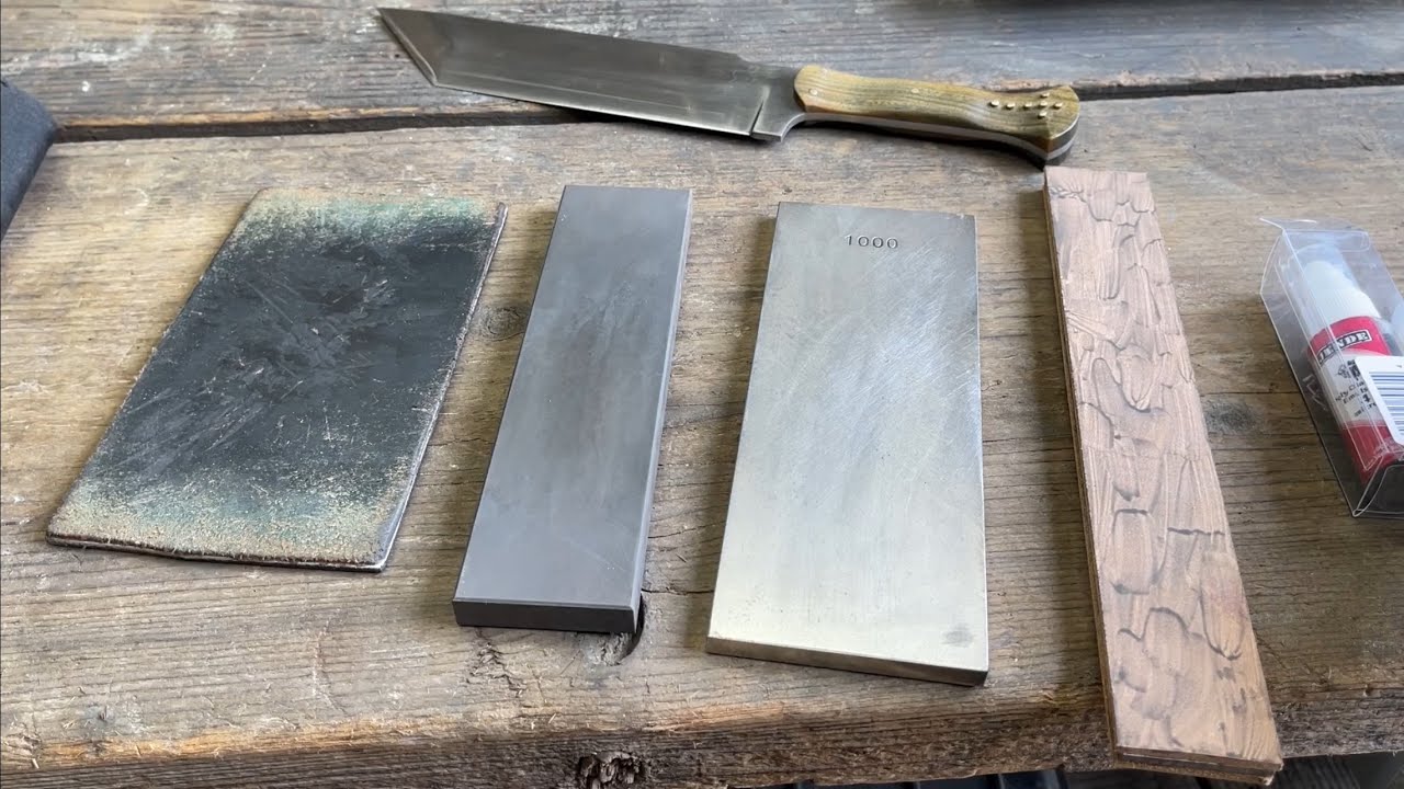 Jende diamond vs green compound strop for K390 knife