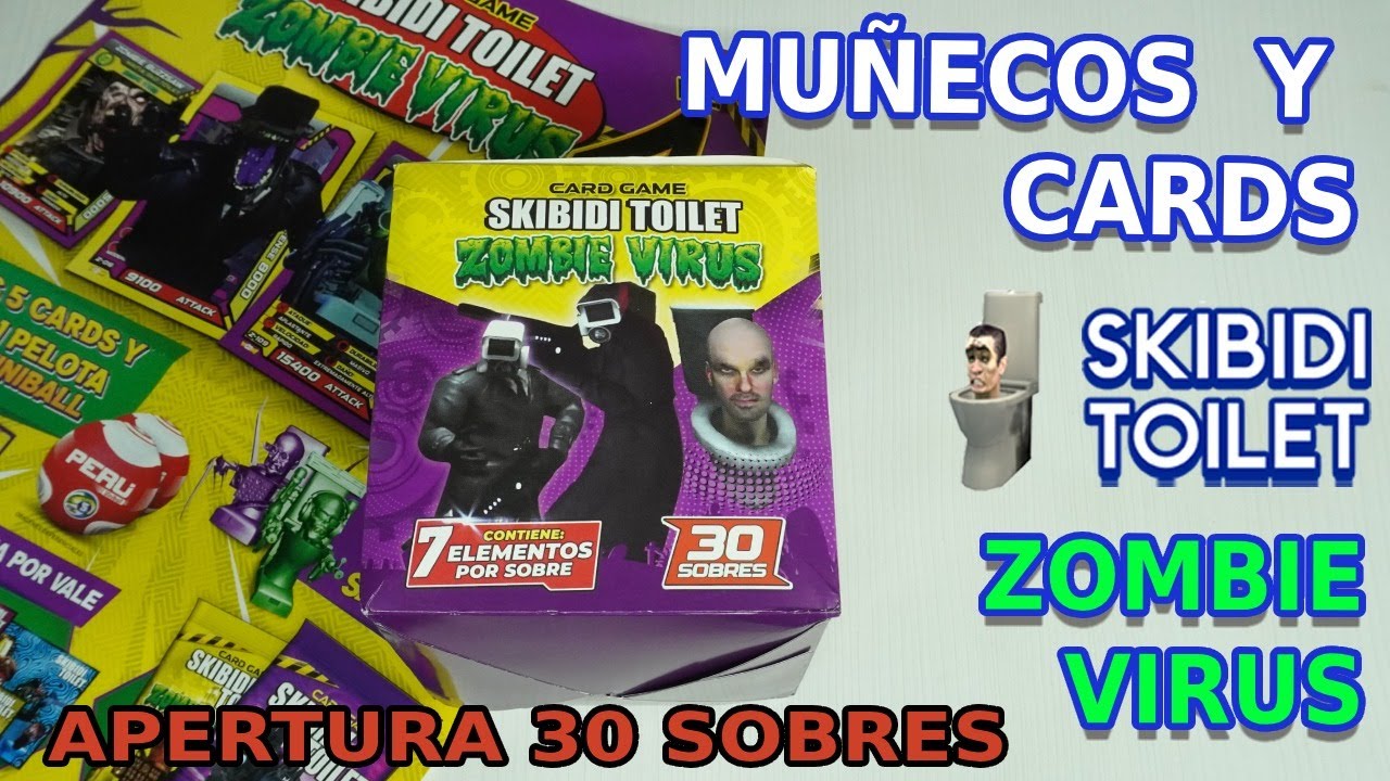 CARDS Skibidi Toilet Zombie Virus de Woow Stickers: APERTURA 30 SOBRES (Me sale PREMIO)