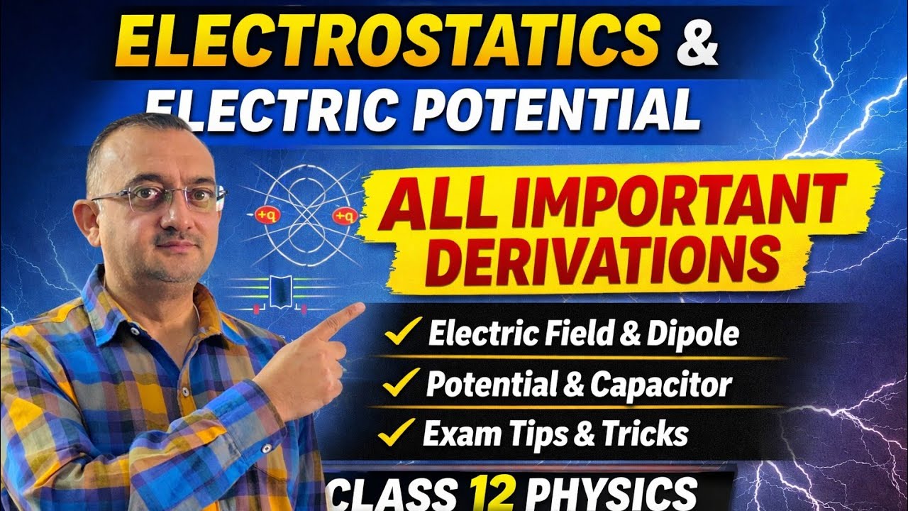 📚Electrostatics & Electric Potential – ALL Important Derivations | Class 12 Physics CBSE | Boards 
