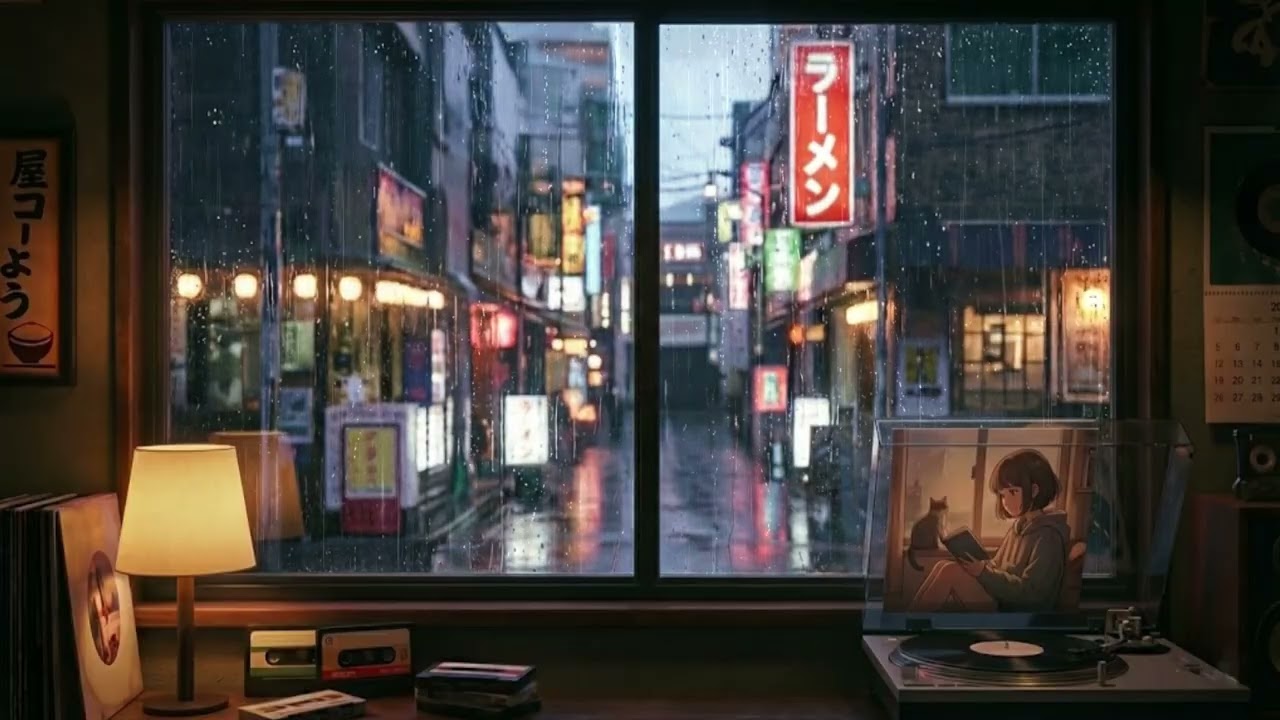 Rainy Japanese Tavern Night | Lo-fi & ASMR Ambience