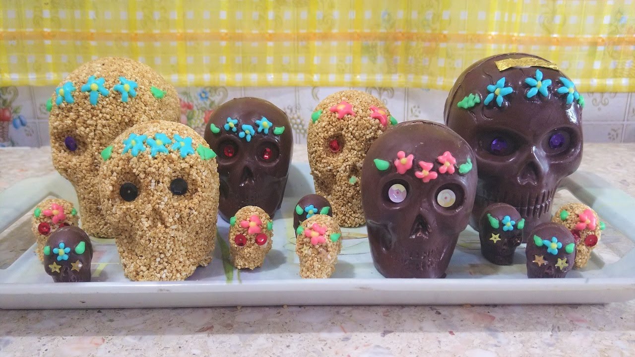 CALAVERITAS DE CHOCOLATE Y AMARANTO PARA LA OFRENDA, DELICIOSAS!!!