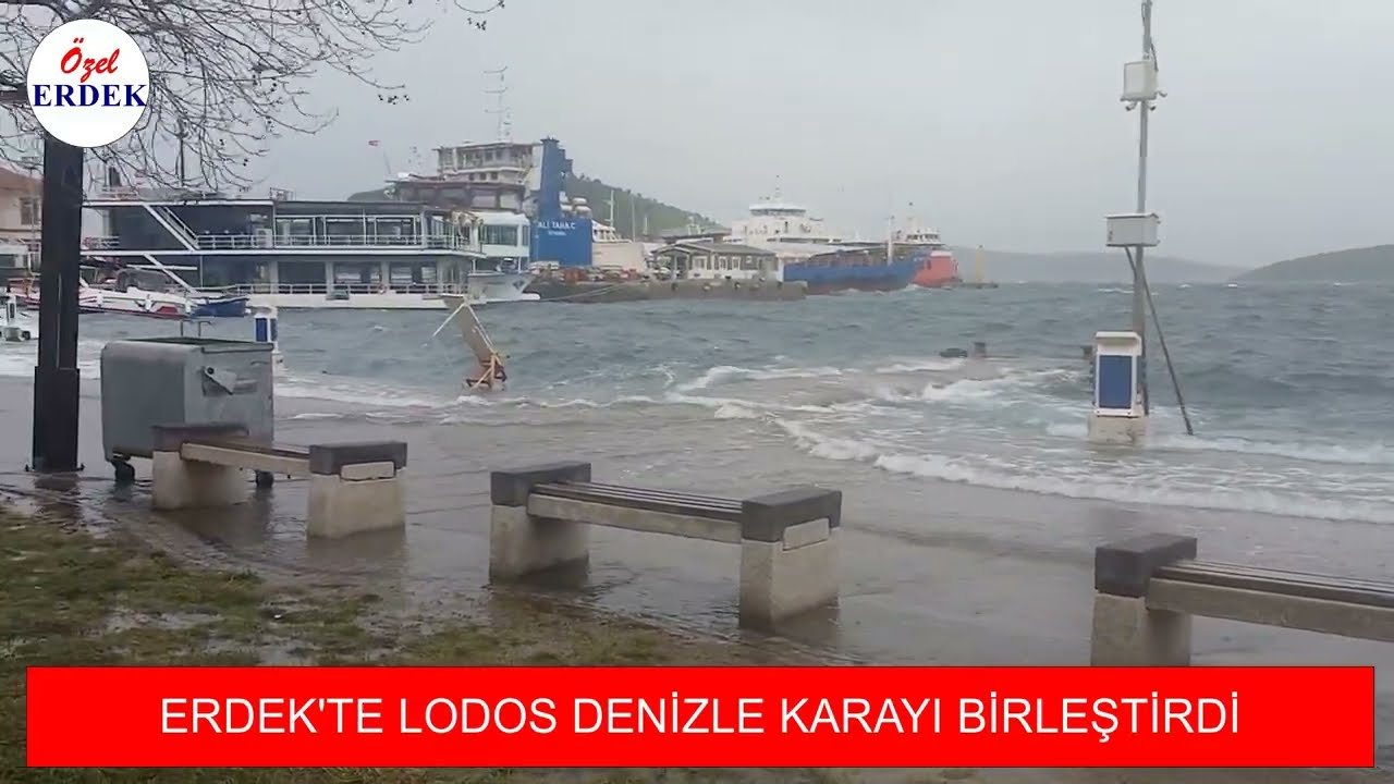 ERDEK'TE LODOS DENİZLE KARAYI BİRLEŞTİRDİ