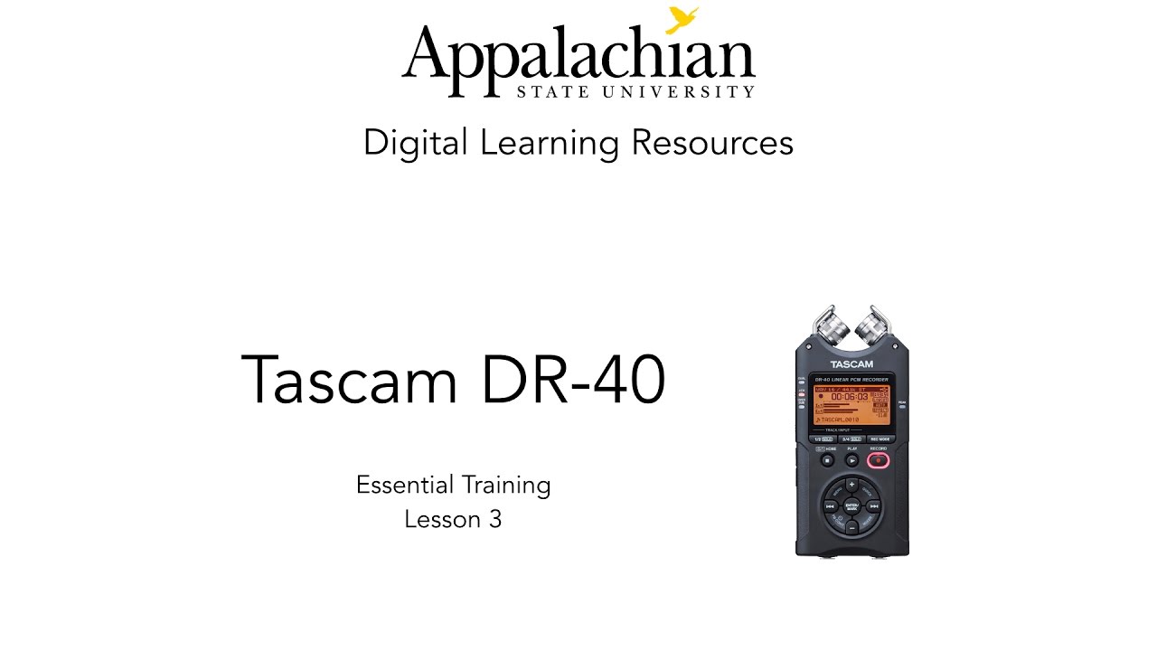 Tascam DR-40 Essential Training: External Mic