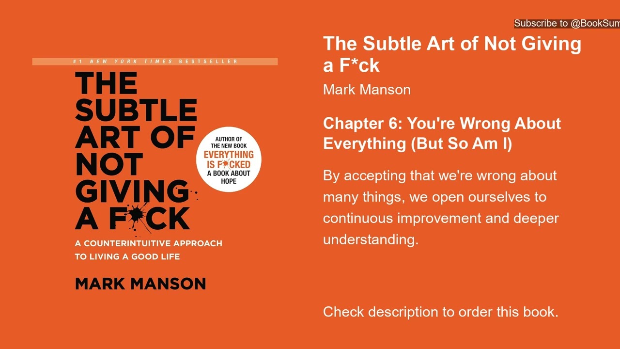 The Subtle Art of Not Giving a F*ck by Mark Manson - Complete Book Summary