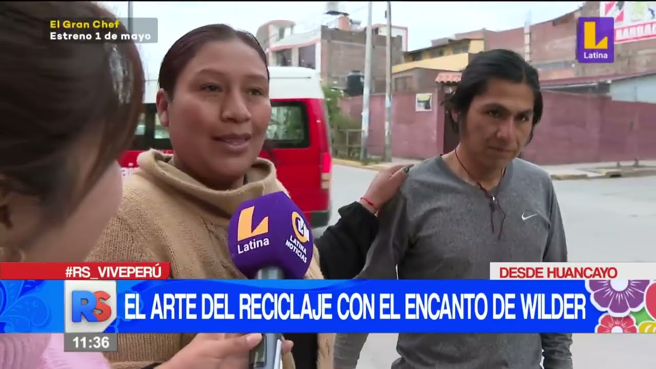 Huancayo: Hombre realiza esculturas de tamaño real y de material reciclado