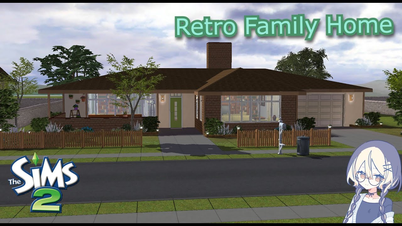Retro Family Home | Sims 2 Speedbuild | cc