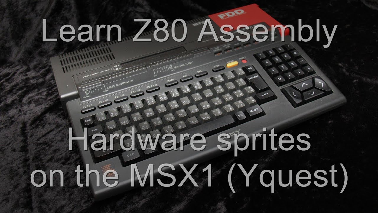 Adding hardware Sprites to the MSX1 - Z80 Assembly Lesson YQuest14