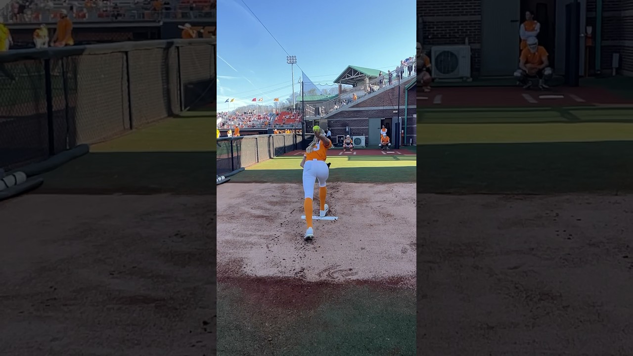 The only way to slow down one of the fastest pitchers in college softball 🔥😮&zwj;💨 #teamrawlings
