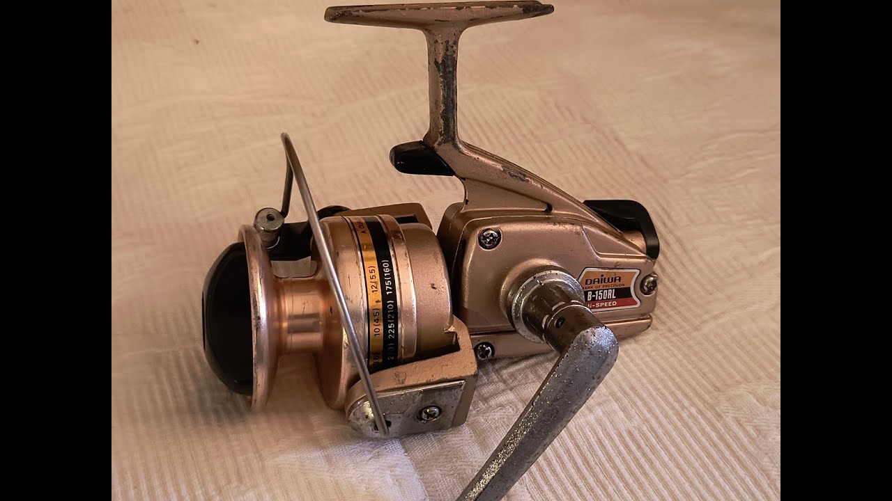 Daiwa B-150 RL. 70er-Jahre Stationärrolle, Wartung und Pflege.