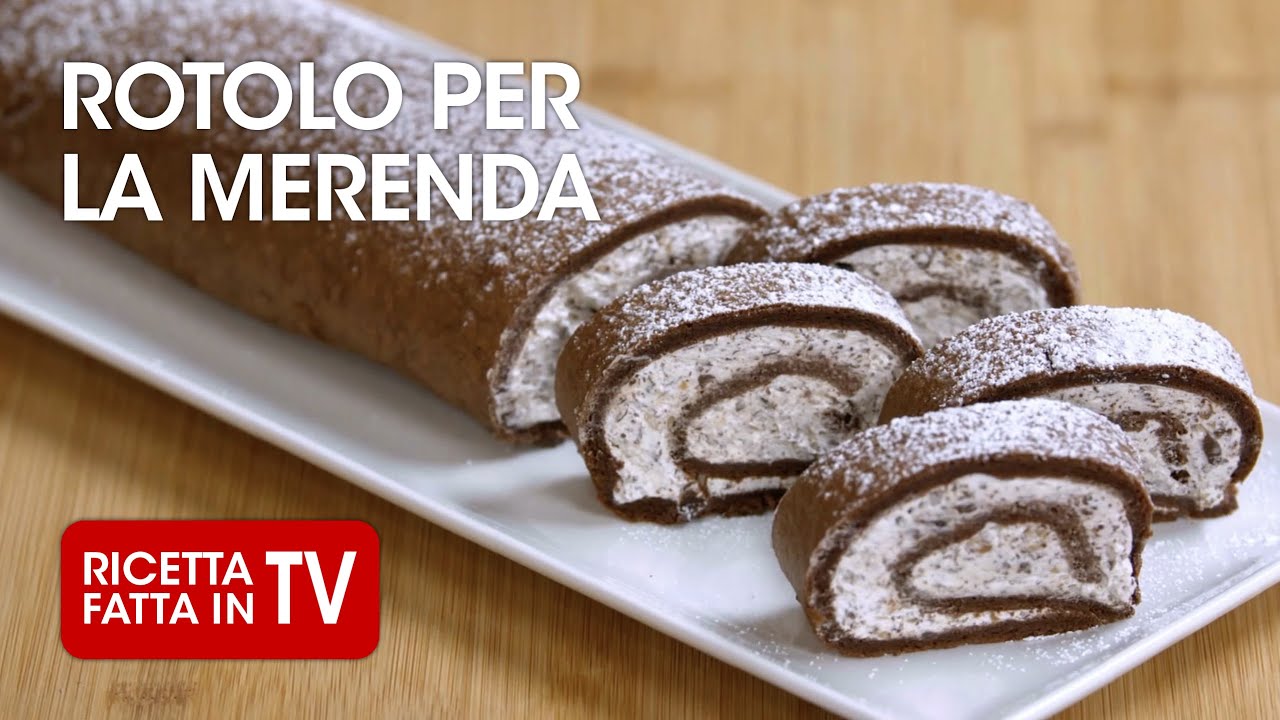 ROTOLO DOLCE CIOCCOLATO E NOCCIOLE di Benedetta Rossi - Ricetta TV Fatto in Casa per Voi
