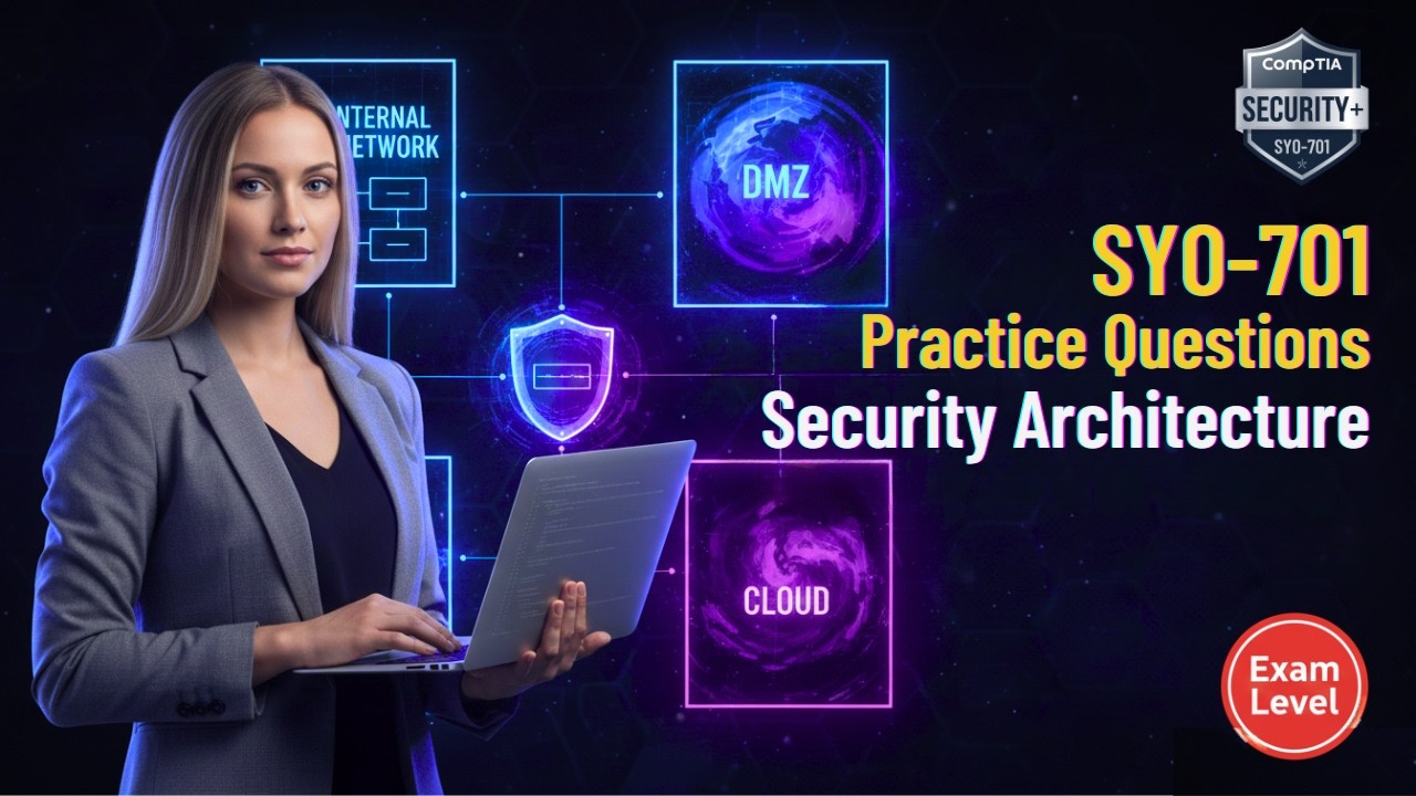 CompTIA Security+ SY0-701 Practice Questions 2026 | Security Architecture Explained