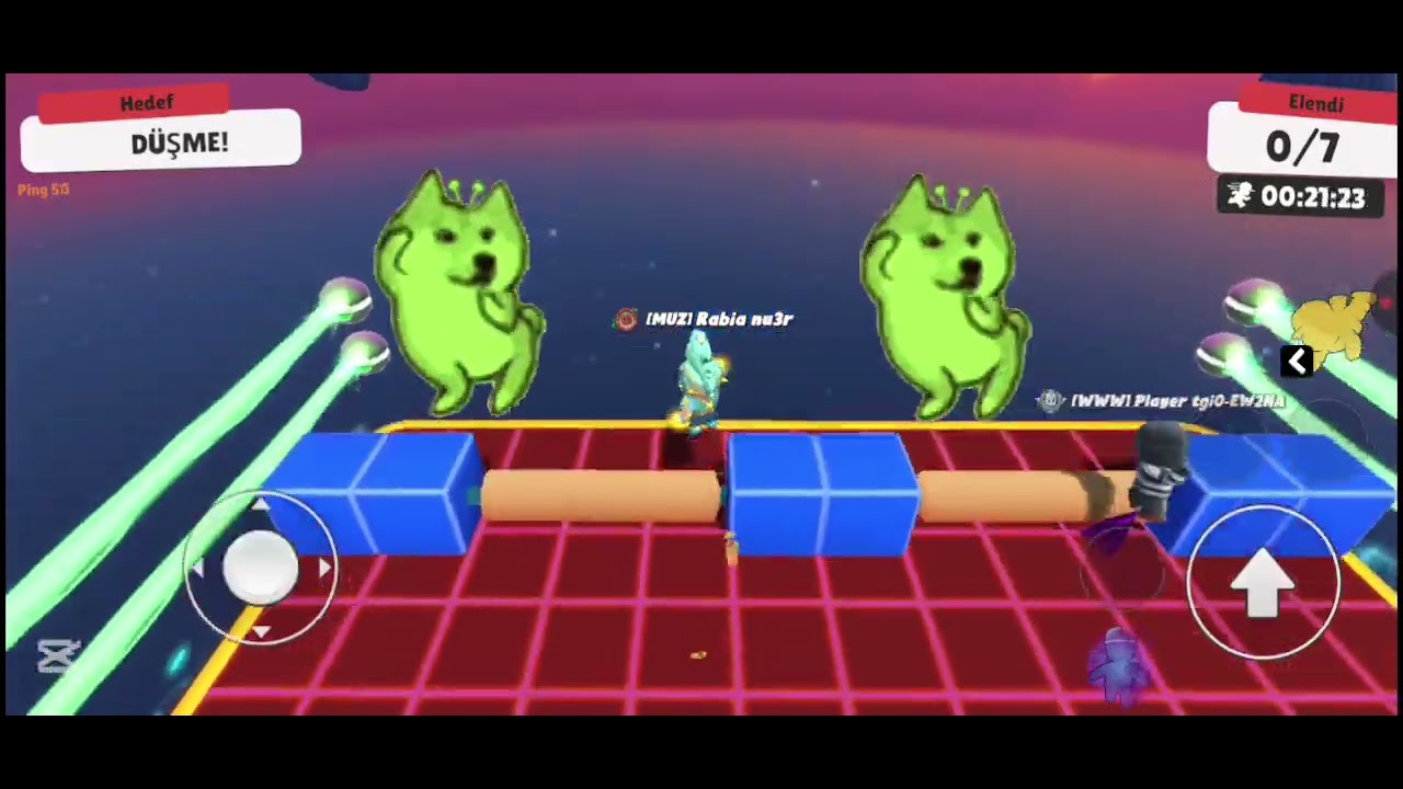 Stumble guys oynuyoruz eğlence çığlık hepsi bu video da