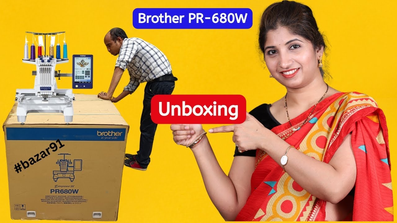 Brother PR-680W 6 Needle Embroidery Machine| Delivery| Unboxing| Training #bazar91 #singlehead #680w