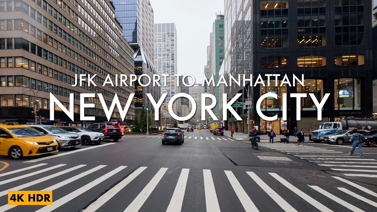 New York City 4K Drive | JFK Airport to Manhattan via Queensboro Bridge (Thanksgiving Week)