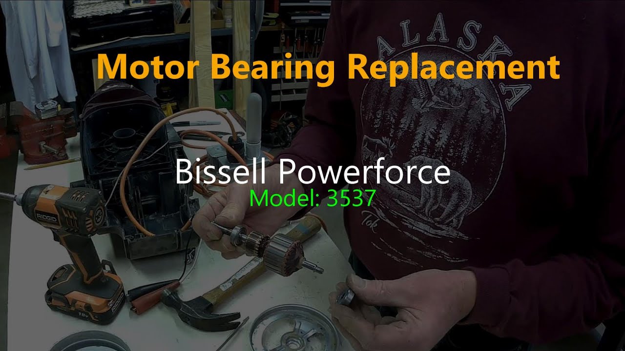 Vacuum Cleaner Motor Bearing Replacement | Bissell Powerforce, Mod:  3537