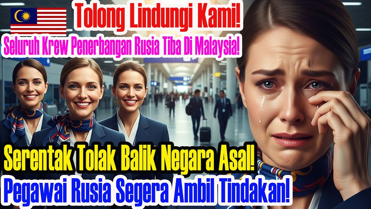 Kejutan! Pramugari Rusia Menangis Saat Menyapa Pekerja Pembersihan di Lapangan Terbang Malaysia Wow